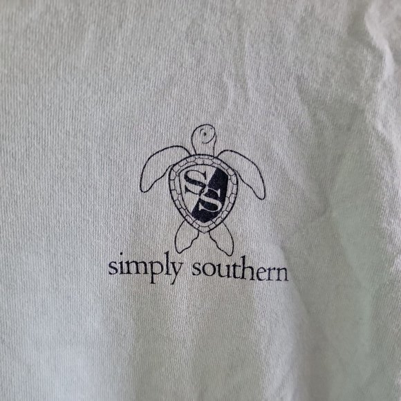 Simply Southern Shirt Womens Small Blue Salt Water Heals Everything Ladies - Picture 4 of 9